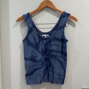 Madewell Indigo Ribbed Scoop Tank
